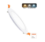 COUSON Empotrable LED Redondo 30W Ultra Fino Techo Ø300mm Placa Extraplana 4200 Lumenes Luz Mulit-color 3CCT 2700K-4000K-5700K