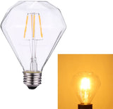 COUSON Bombilla Filamento LED E27 6W G110 Vintage Edison Forma Diamante Luz Amarilla Cálida 2700K