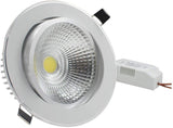 COUSON Foco LED Empotrable Techo 5W Redondo  Color Blanco Redondo Ángulo Rotable 30°