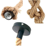 COUSON Vintage Cuerda de cáñamo gruesa Lámpara Colgante E27