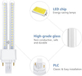 COUSON Bombilla PLC LED 15W Luz Fría 6000K G24d-3 2Pin 1350lm A+, No regulable
